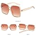 Dollger Oversized Square Sunglasses for Women Big Large Wide Fashion Shades for Men 100% UV Protection Trendy Brown