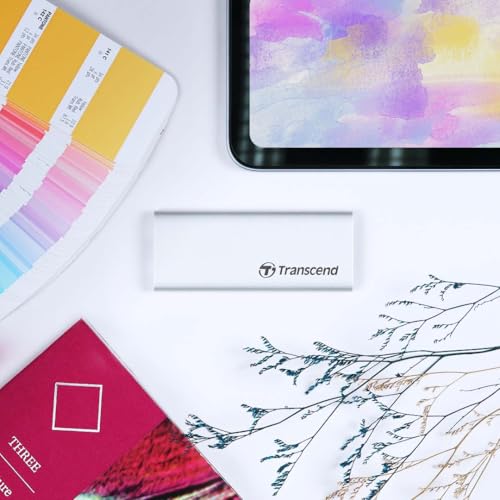 Image of Transcend 1TB External SSD USB 3.1 Gen 2, Type-C, ESD260C Portable External Solid-State Drive, Silver - TS1TESD260C