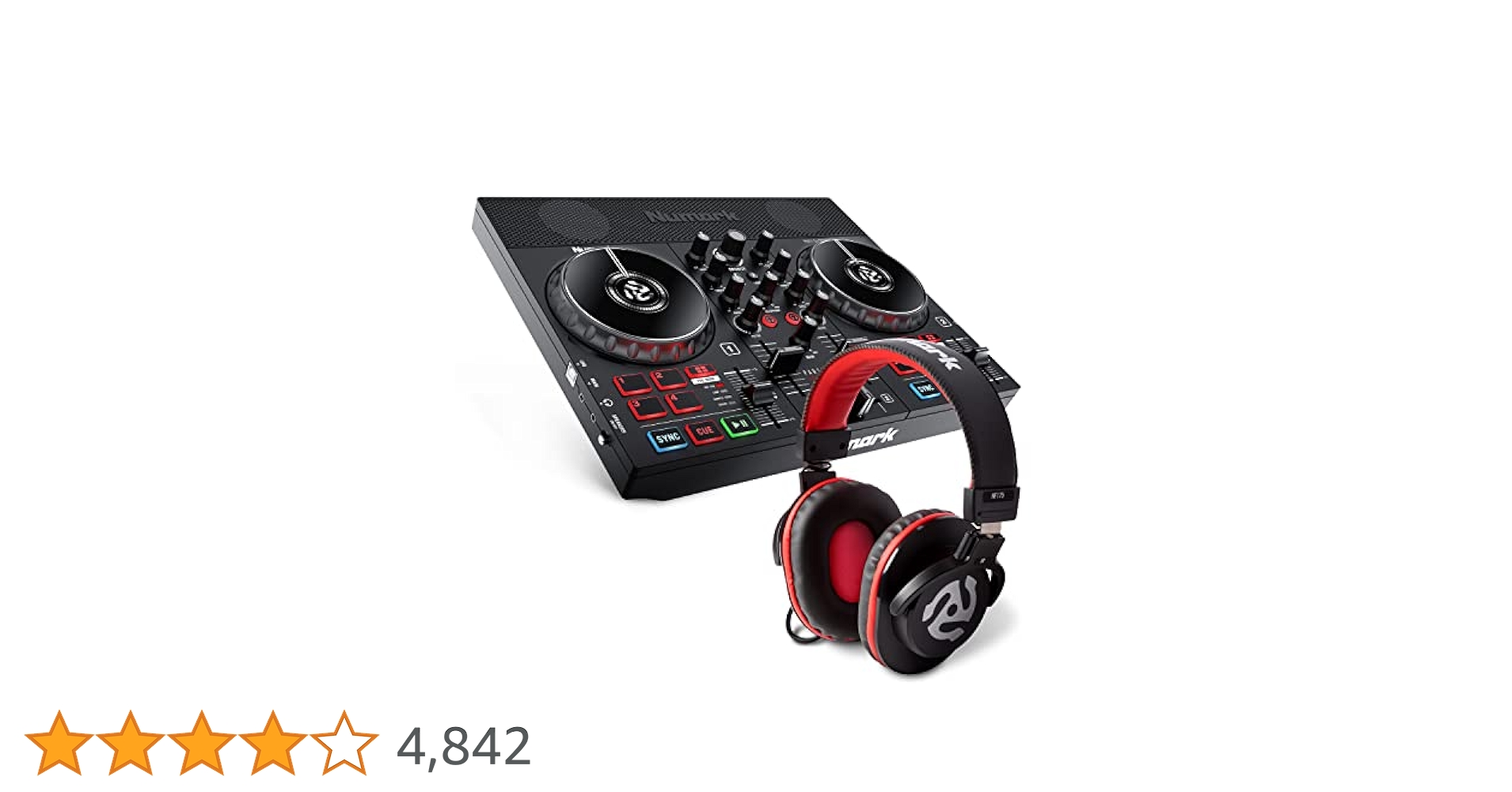 【未使用】Numark Party Mix Live DJ＋ヘッドフォン Numark Party Mix Live DJ Controller Bundle With Professional