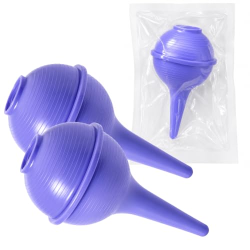 Image of Vakly Sterile Bulb Syringe 2 oz (2 Pack) – Rubber Ear & Nasal Suction Bulb for Cleaning, Ear Wax Removal & Irrigation, Easy Squeeze for Baby & Adults