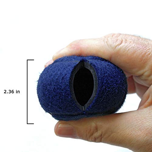 Quiet Glides PreCut Tennis Balls / 20 Count Bag/Blue/Medium Racquetball Size/Snug Fit/Long Lasting/Heavy