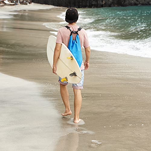 Marchway Floating Waterproof Dry Bag 5L/10L/20L/30L, Roll Top Dry Sack For Kayaking, Rafting, Boating, Swimming, Camping, Hiking, Beach, Fishing, Skiing, Snowboarding (Light Blue, 10L) #TOP5