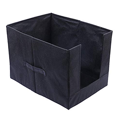 Image of Kuber Industries Shirt Organizer for Wardrobe|Foldable Non Woven Shirt Stacker|Designer Cupboard Organizer for Clothes |Clothes Storage box (Black)