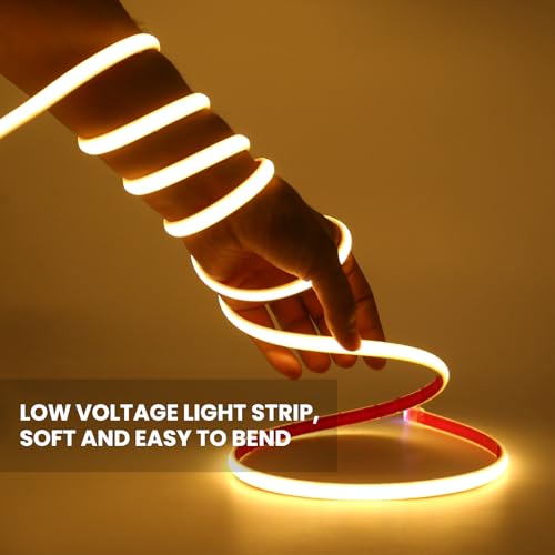 Tira LED KISUFU 12V COB IP68 Blanco Cálido Flexible miniatura 5