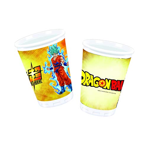 Generique - 10 copos de plástico Dragon Ball Super 200 ml