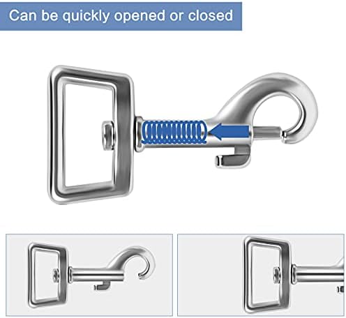 15 Pieces Dog Clip Hook, Heavy Duty Swivel Snap Hook Zinc Alloy Dog Leash Hook 360° Swivel Eye Bolt Snap Hook for Dog Leash Webbing Collar