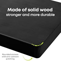 FURAOMEILI Schwimmende Wandregale, 4er-Set, 15,2 cm Massivholz-Quadratregale, kleine dekorative Wandregale für Badezimmer, Schlafzimmer, Wohnzimmer und Küche – Schwarz – Ansicht 6
