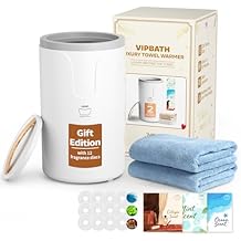 20L Luxury Towel Warmer for Bathroom, Dual Heat, 30/60/90 Min Presets, Stainless Steel Interior, Tip-Over Auto Shut-Off, Includes 12 Fragrance Discs, Perfect Spa Gift for Home