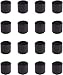 BCP 16pcs Black Color Round Table Chair Rubber Leg Tips Caps, 7/8 Inch