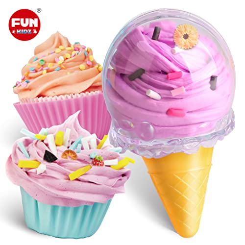 35.16 Fl Oz Butter Slime Pack, Funkidz Fluffy Ice Cream Slime Kit For Girls 6-8 Premade 1040 Ml Slime Toys Birthday Gifts Party Favor For Kids Age 6-12 #TOP1