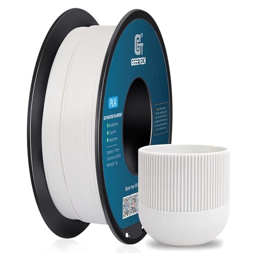 GEEETECH Matte PLA Filament 1.75mm,White PLA Matte 3D Printer Filament 1kg Spool...