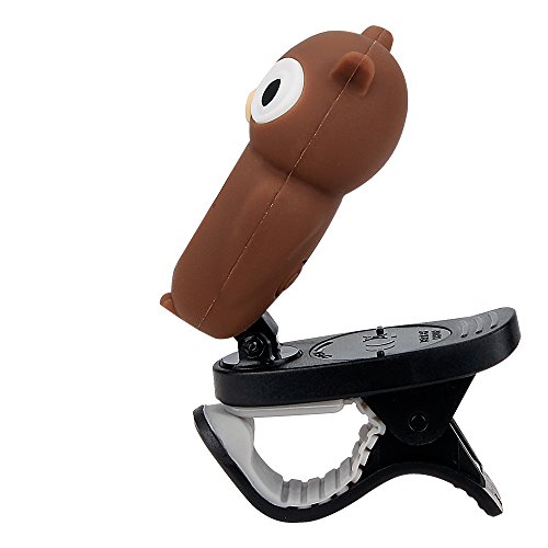 Easy Control Electric Violin Clip On Tuner Cute Owl Cartoon Acoustic Guitar Tuner, Brown #TOP1