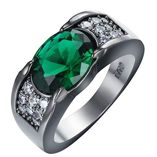 Bagues de fiançailles ovales Jey bague plaquée anti-ternissement avec boîte de taille