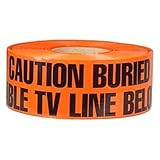 L.H. Dottie UT4D Underground Tape, Buried Cable TV Line Below, 3-Inch Width by 1000-Feet Length by 4 Mil Thickness, Orange