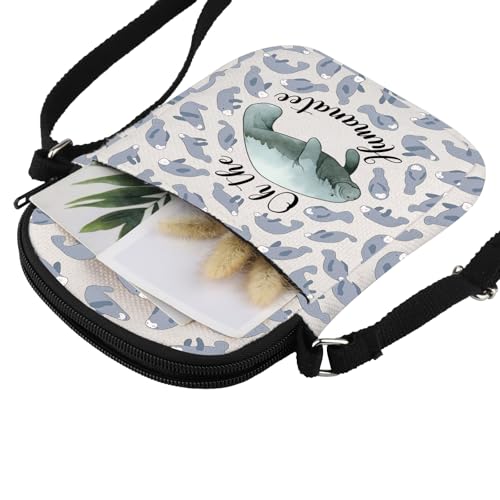 JXGZSO Bolsa de ombro peixe-boi, Oh the Humanatee, bolsa transversal, presente para amantes de peixe