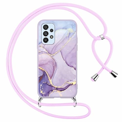 Custodia con Cordino per Samsung Galaxy A53 5G 6.5 Morbido Bumper Cover Antiurto Protettivo Sottile Case Regolabile Cellulare Girocollo per samsung a53 silicone tpu