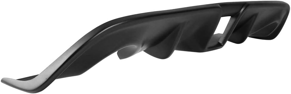 FREEMOTOR802 Compatible with 2009-2019 Nissan 370Z Coupe Rear Bumper Diffuser, GT Style Unpainted Black PP Spoiler