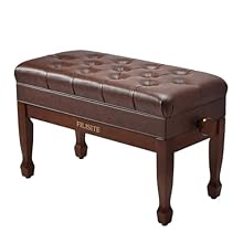 Large Double Seats - Our 2 person piano bench seat size is 33.9x15.4’’/86x39cm. It can be used by two people at the same time. Ideal for both professional performances and household practice or teaching. Thickened cushion is made of scratch-resistant...