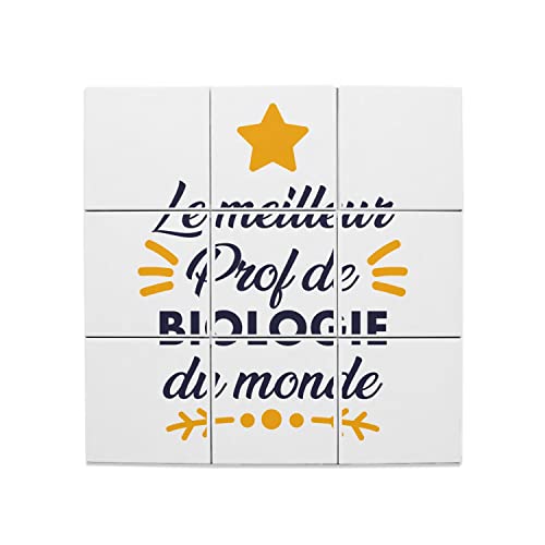 Idée cadeau enseignant : carreaux céramique prof de biologie durables 60x60