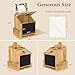 Wooden Suggestion Box with Acrylic Sign Holder, Locking Donation Box for Prayer, Comment , Ballot & Fundraising, Office Feedback Box With 50 Suggestion Cards and Pens, Wall Mounted or Countertop
