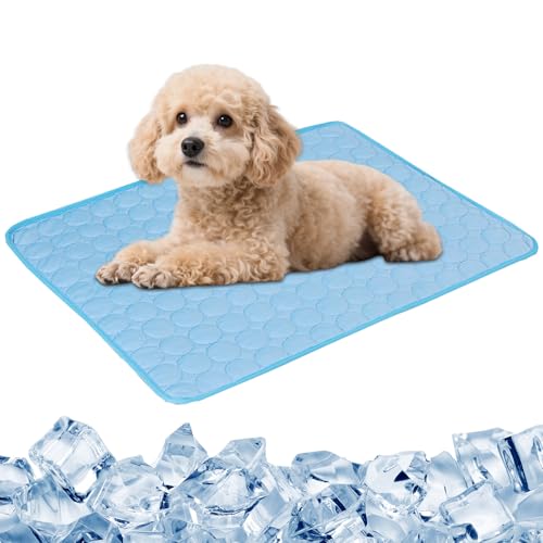 Proxima Direct Pet Cooling Mat, Summer Bed Mats for Middle Small Dogs and Cats, 70×55 Portable Foldable Washable Sleeping Pad Cover for Sofa Kennels Crates Home Car Seat Travel Camping Indoor Outdoor