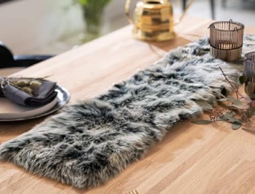 Tischläufer aus Kunstfell in verschiedenen Optiken, Veloursoptik,...