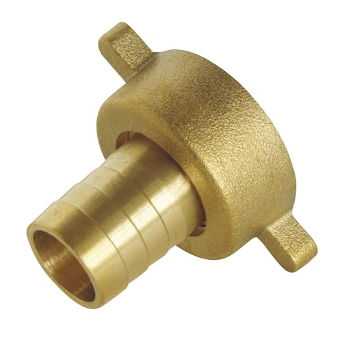 SOMATHERM FOR YOU, Raccord cannelé droit 2 pièces pour tuyau Ø12mm - Ecrou tournant à ailettes 1/2