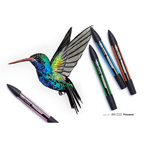 Image of Winsor & Newton Promarker, Alcohol Based Markers, Warm Grey 5 (WG5), Double Tipped Drawing Marker Set for Artists, Graphic Designers, Illustrators - Chisel & Fine Twin Tip, Streak Free Coverage