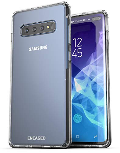 Encased Samsung Galaxy S10 Plus Clear Case With Holster Belt Clip (2019) Ultra Slim Transparent Thin Cover W/Holder #TOP1