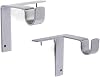 Kwik-Hang Single Curtain Rod Brackets No Drill, No Damage Perfect Curtains Every Time 1 Black