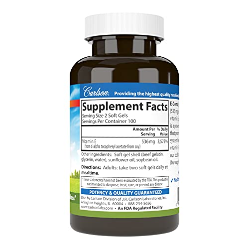 Carlson E-Gems Vitamin E Softgels for Heart Health #TOP15