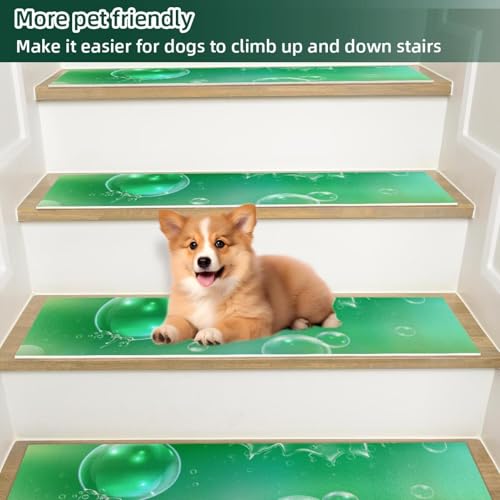Alfombrillas autoadhesivas para escaleras con estampado de manzanilla pack de 15 6
