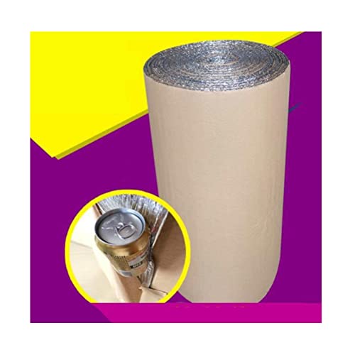 ZXCVBAS Filme isolante térmico refletor, isolamento de alumínio refletor de bolha dupla 5 m² 10 m², para sótão de resistência às intempéries, Windows Garages Ducts, 3 mm (thk), 1 * 3 m (3 m²)