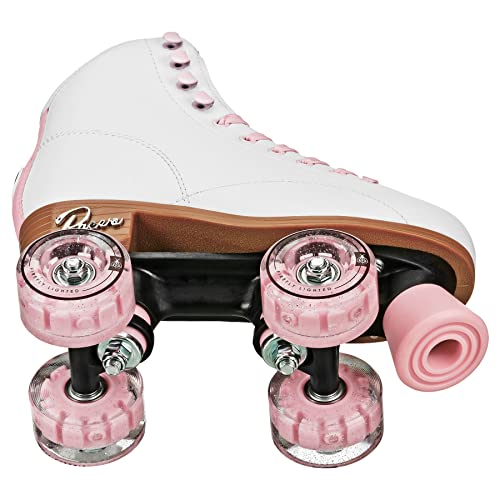 Pacer Comet Hightop Youth Skate With Light Up Wheels White/Pink Size Kids 13J #TOP2