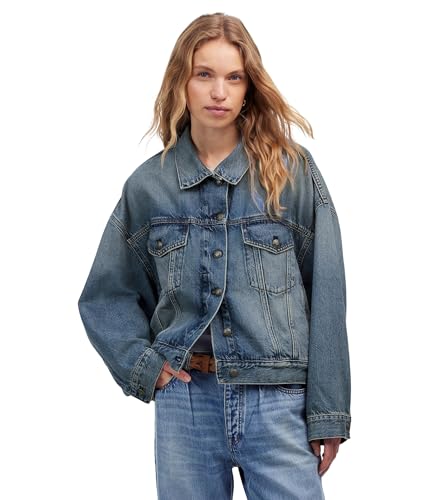 Madewell Women's Relaxed Cropped Denim Jacket in Billings