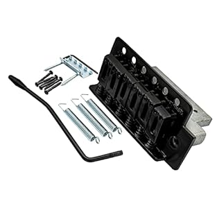Fits Strat Style electric guitar Made of zinc alloy String spacing: 52.5mm;Mounting screws spacing: 53mm Includes block, claw, springs, and mounting hardware Package included: 1 pc Bass Bridge