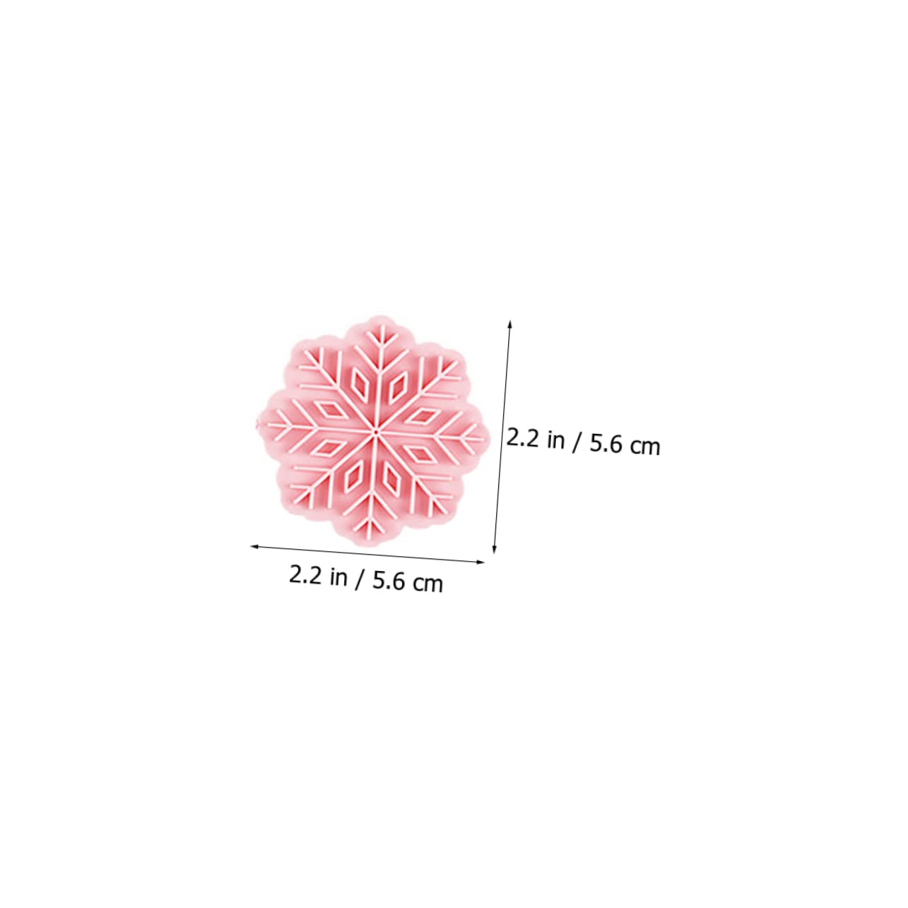 PRETYZOOM 4 Sätze Schneeflocken-schablone -ausstecher Schneeflocken-ausstecher Mini-kekse Ornamente Weihnachtsbacken Weihnachts Backform Backzubehör Pp Keksform Rosa 18 Stück * 4