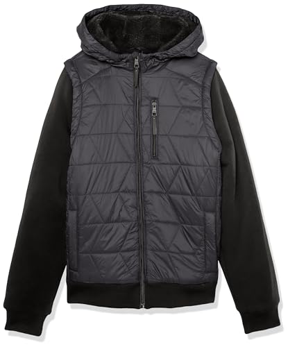 Image of Urban Republic Boys Hooded Fleece Jacket, Black