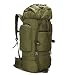 HAMIQI Mochila de senderismo grande 65L Mochila MOLLE impermeable Mochila expandible para acampar Viajar Mochila táctica militar para hombres y mujeres (Verde)