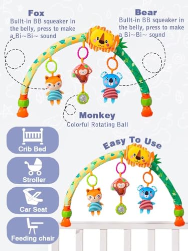 Image of Pau1Hami1ton Baby Stroller Arch Toys, Car Seat Toys,Baby Gifts.S-19(Lion)