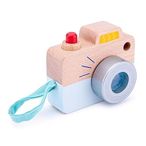 New Classic Toys 18260 – Houten Camera, meerkleurig