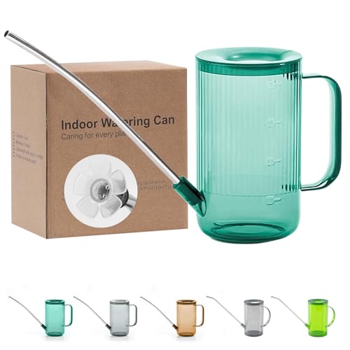 Long Spout Watering Can Indoor, Small Watering Cans for House Plants, Flowers, Succulents 33.8oz(Green) by Tennedriv Green - Used condition - US$12.92