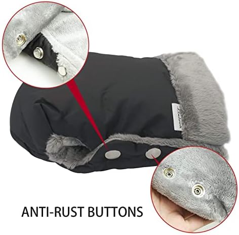 Pram Hand Muff - Buggy Mittens Pushchair Hand Warmer Gloves, Universal Waterproof and Windproof Stroller Handmuff for Pram, Buggy, Bike and Trailer