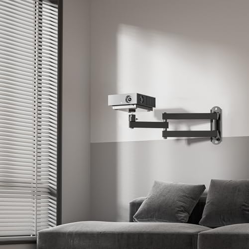 image for WALI Foldable Projector Wall Mount Universal Adjustable Wall Projector