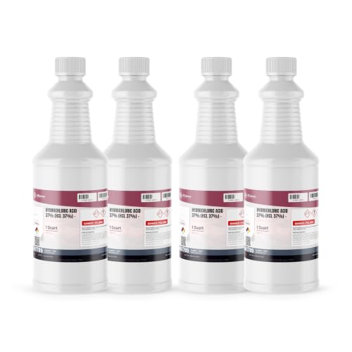 Alliance Chemical Hydrochloric Acid 37% (HCL 37%) - Technical Muriatic Acid - 4 Quarts - for Industrial Processes and Laboratory Tasks