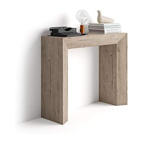 Mobili Fiver, Narrow Console Table, Giuditta, Oak, Laminate-finished, Made in Italy Cover