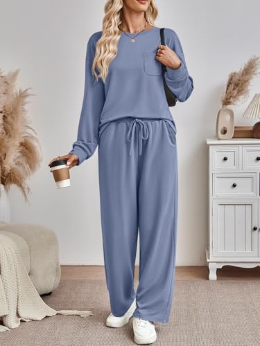 AUTOMET Womens Sweatsuits 2 Piece Lounge Matching Sweat Sets Fall Outfits - image 2
