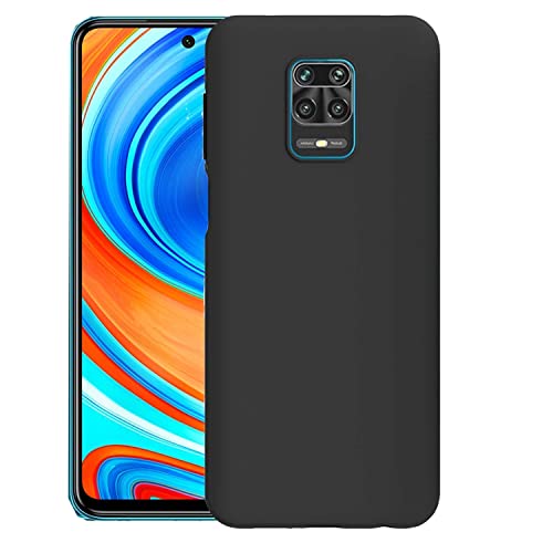 Image of Mobile Back Cover Case for Xiaomi Redmi Note 9 Pro Max (Silicone Case|CameraProtection|Black SC1510)