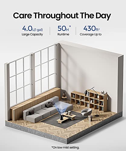 image for ROSEKM Humidifiers for Bedroom, 4.0L Humidifiers for Home Large Room, 