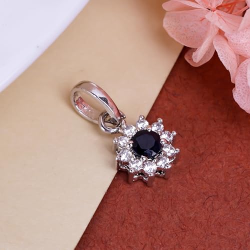 Pendentif collier en argent 925 véritable et améthyste verte naturelle - 2